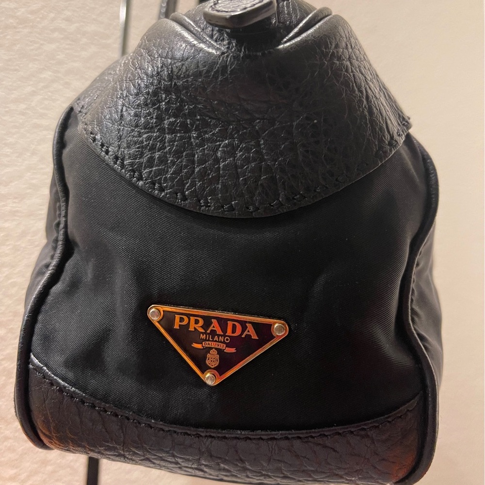 SOLD Prada hobo vintage leather and nylon very RARE
